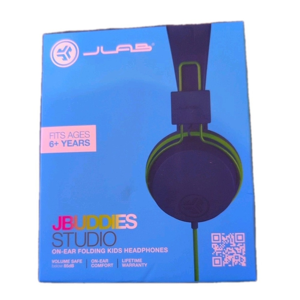 JLab JBuddies Studio On-Ear Folding Kids WIRED Headphones - New